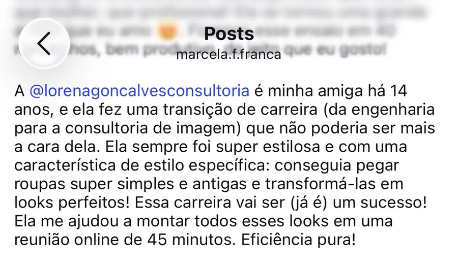 Depoimento de Marcela França